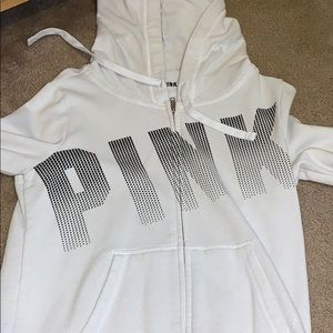 PINK ZIP UP HOODIE